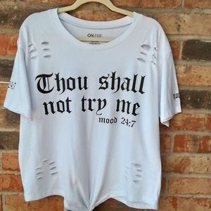 On Fire Plus Size Graphic Tee 3X in White